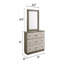 Miroir d'appoint moderne avec cadre en bois