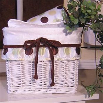 Panier en osier cendré