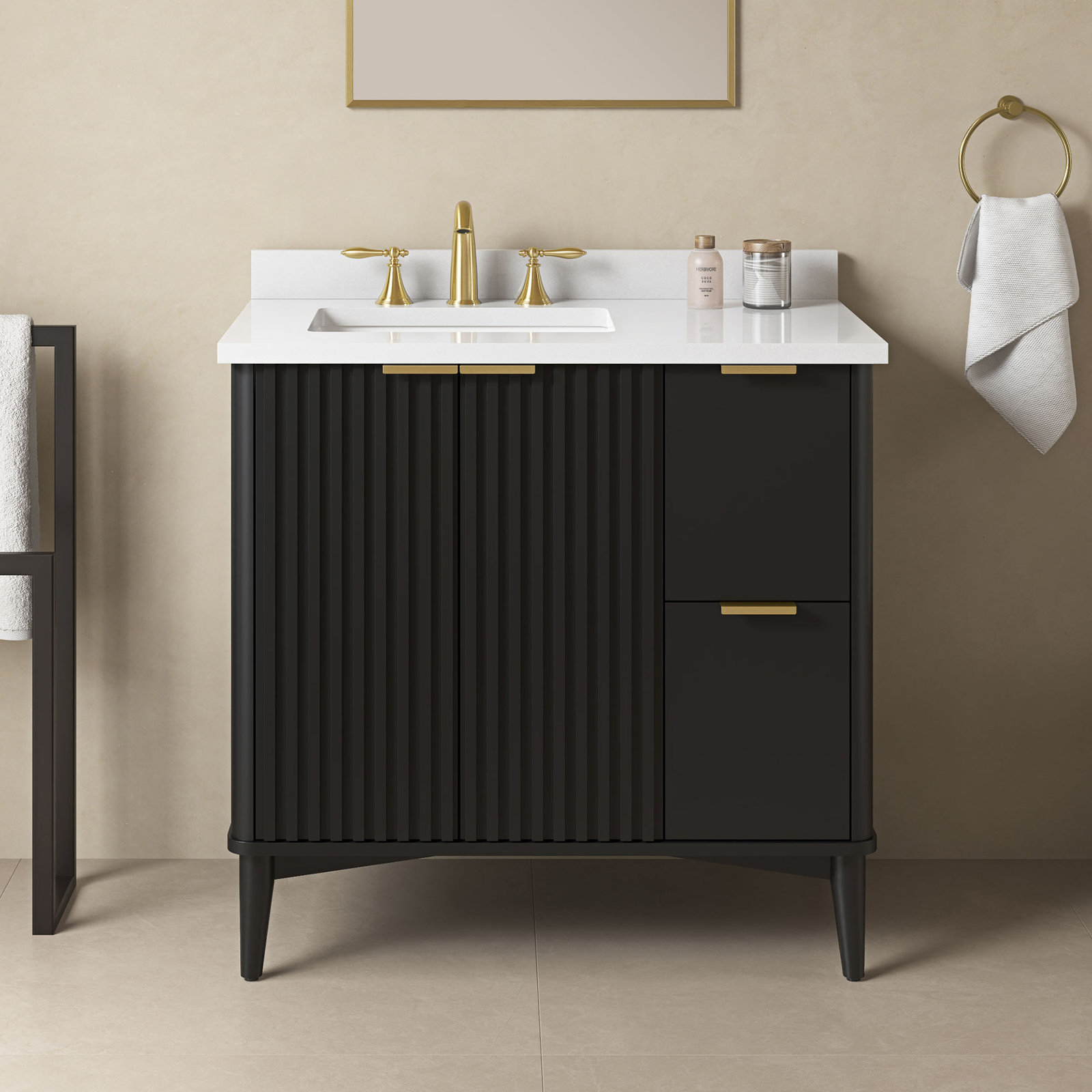 Gabi 36" Single Bathroom Vanity, Onyx Black
