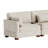 Maelina 5 - Piece Upholstered Sea Salt Grey Corduroy Modular Sectional Sofa with Pillow Back and Solid Wood Legs-244594886-244594887