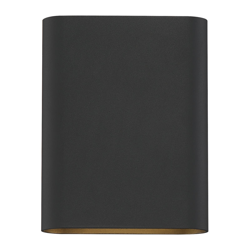 New Britain Aluminum Flush Mounted Sconce, Black, 12" H x 6.25" W x 6.25" D