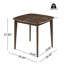Table à hauteur de comptoir Tamsin Mid-Century moderne en bois d'hévéa avec pieds fuselés pour petits espaces