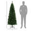 Mince arbre de Noël artificiel de 6 pi, 618 pointes, élément de conception de branche réaliste, ignifuge, bourre facile, aspect de texture, à assembler, teinte