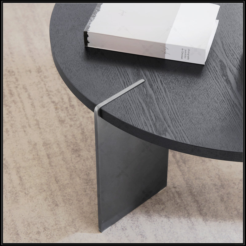 Table basse ronde, Noir