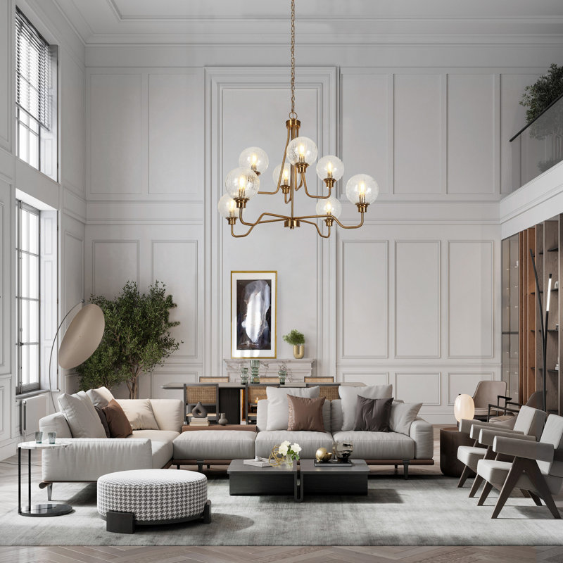 Hampson 8 - Light Dimmable Tiered Large Chandelier