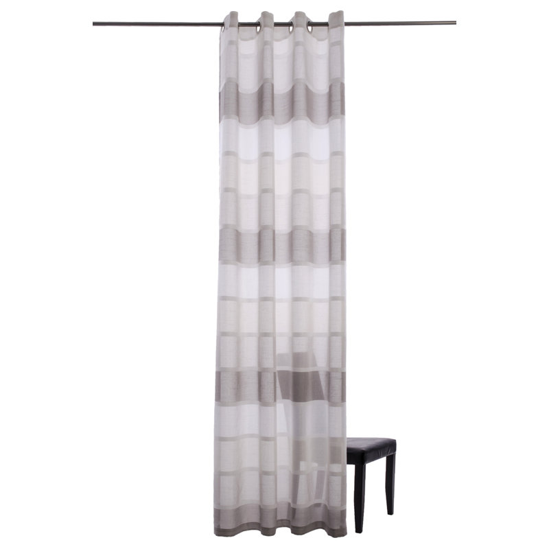 Haase Sheer Single Curtain, Semi-transparent cream