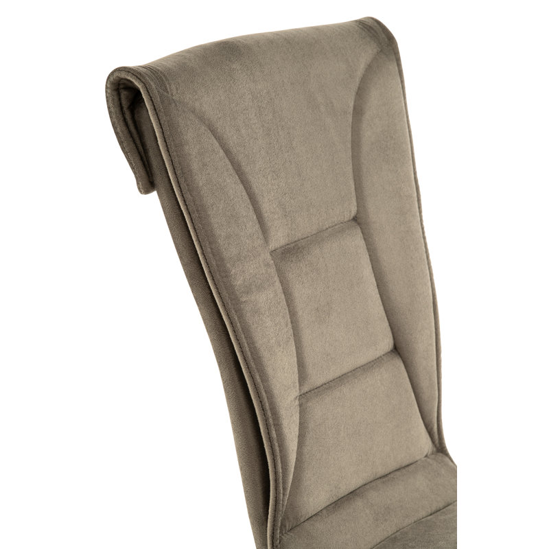 Regis 46cm H Velvet Upholstered Side Chair in Grey, Grey