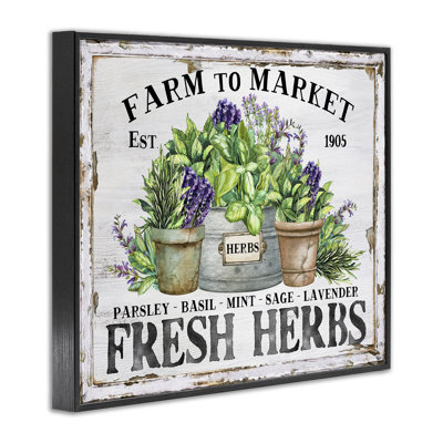  «Farmhouse Fresh Herbs», estampe numérique par Creatif Belle