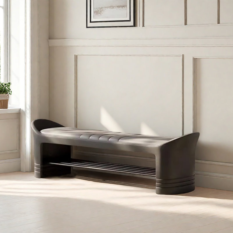 Banc de rangement pour chaussures 47,2 po, Gris