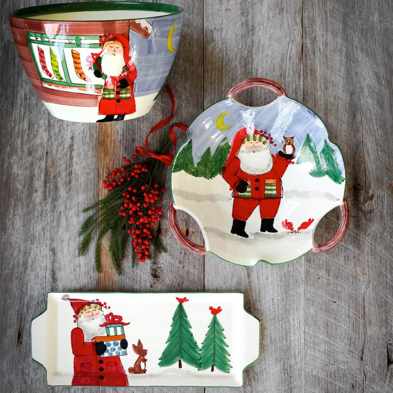 VIETRI Old St. Nick Serving Bowl