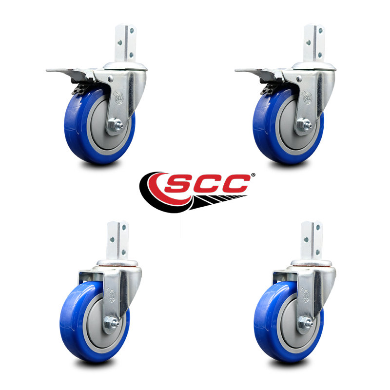 Square Stem Caster, Blue