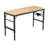 Adjustable Height Workbench, 60" Rubber Wood Top Heavy Duty Workstation With Power Outlets, 2000 LBS Load Capacity Hardwood Worktable For Workshop, Garage, Office, Home, Commercial