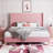 Structure de lit, structure de lit tapissier en velours-110712476-110712479