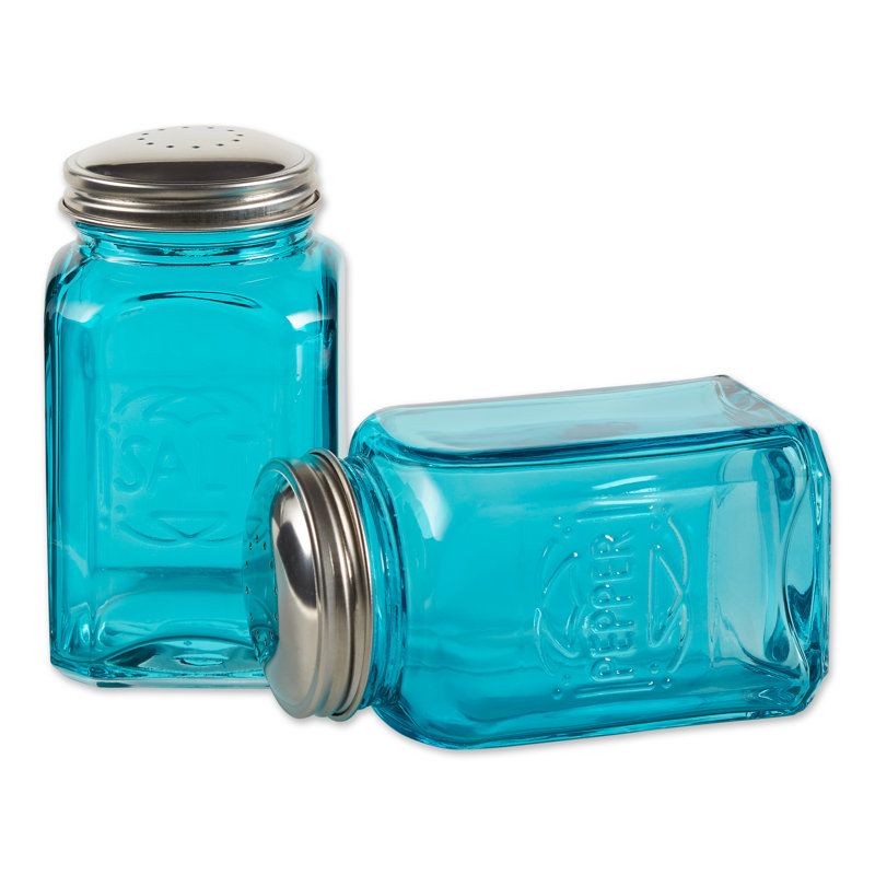 Ensemble salière et poivrière rétro RSVP International, Turquoise