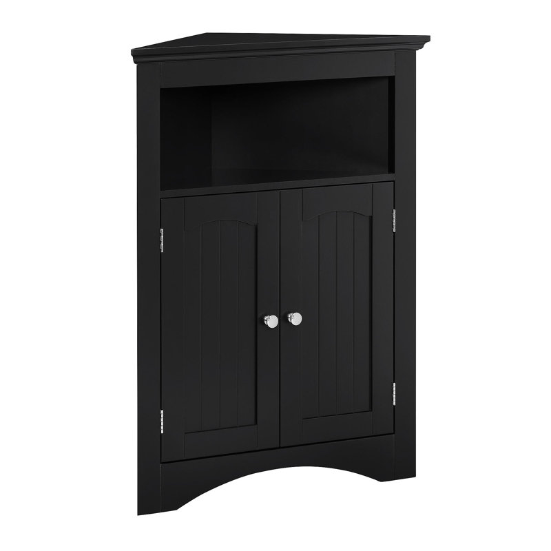 Armoire de buffet, armoire de coin, armoire de coin de plancher de salle de bain avec portes et tablettes, cuisine, salon, armoire de rangement autoportante pour salle de bain