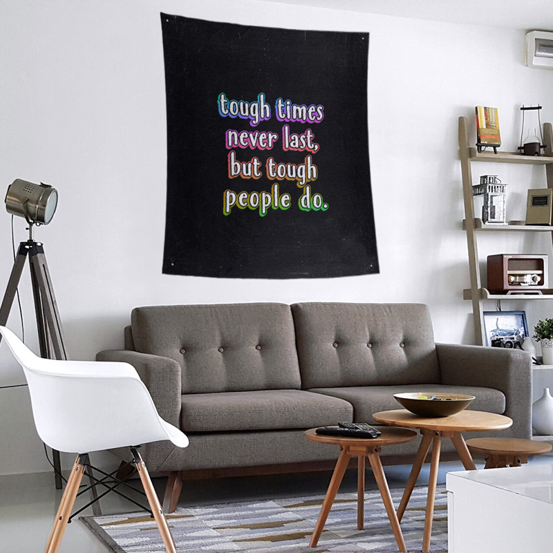 Tapisserie tableau noir en polyester rigide times quot, H 80 po x l 68 po, Arc-en-ciel