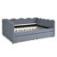 Lit de jour confortable en vichy avec deux tiroirs de rangement, avec port USB et adorable tissu en forme de vague-2142214615-2142214608