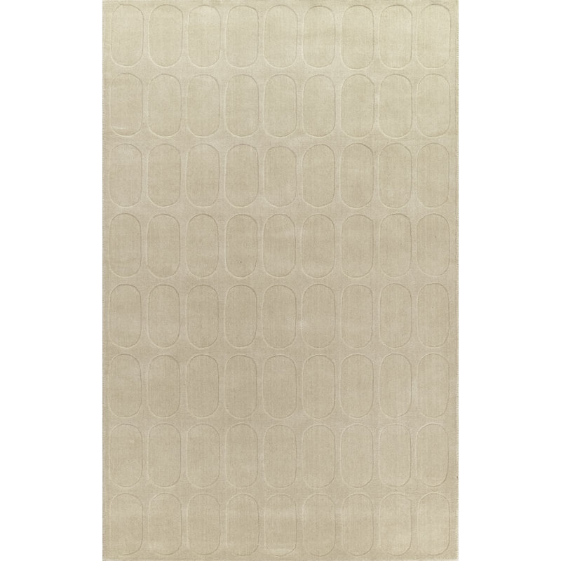 Tapis ivoire en laine tissé à la main Tayim 9 pi x 12 pi, 9' x 12'