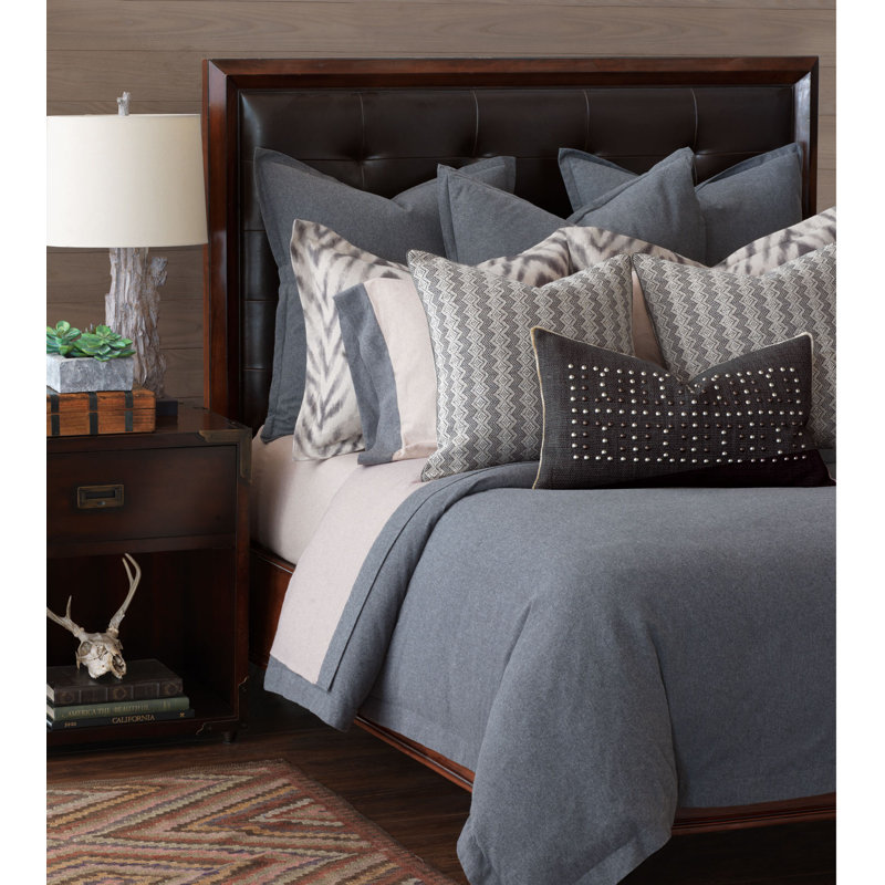 Lumbar Pillow Cover & Insert, Gilmer Charcoal, Polyester