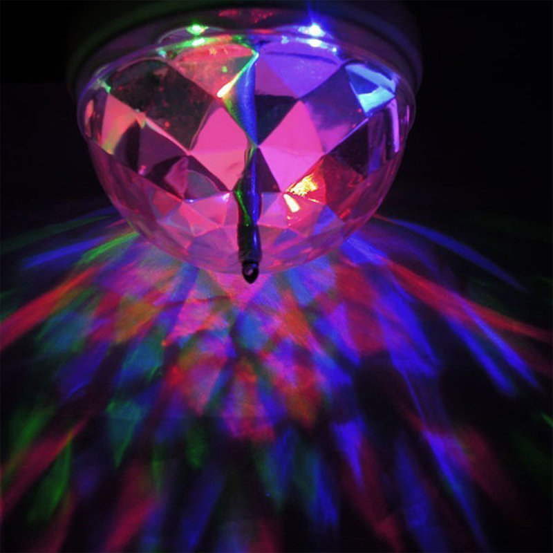 3W RGB LED Crystal Rotating Light Bulb E26 Lamp(Set Of 10)
