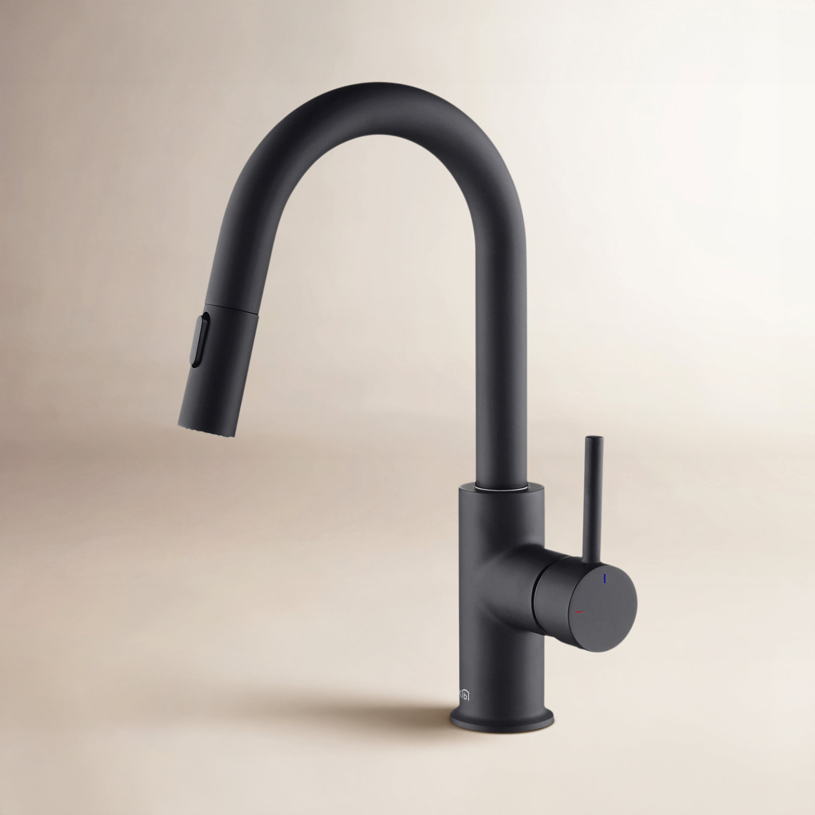 Luxe Pull-Down Kitchen Faucet with Accessories, Matte Black