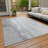Machine Washable Indoor/Outdoor Xhevrie Gray Rug-1922531949