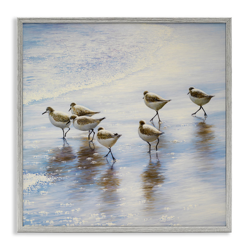 Sand Dancers on Shore, estampe numérique, conception de Bruce Nawrocke, H 24 po x l 24 po, Estampe numérique Farmhouse