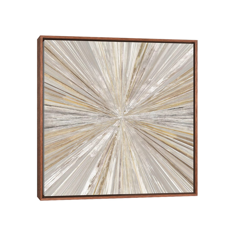 Shimmering Light II par Tom Reeves - impression d'art graphique, H 18 po x l 18 po, Reproduction avec cadre flottant, Brun