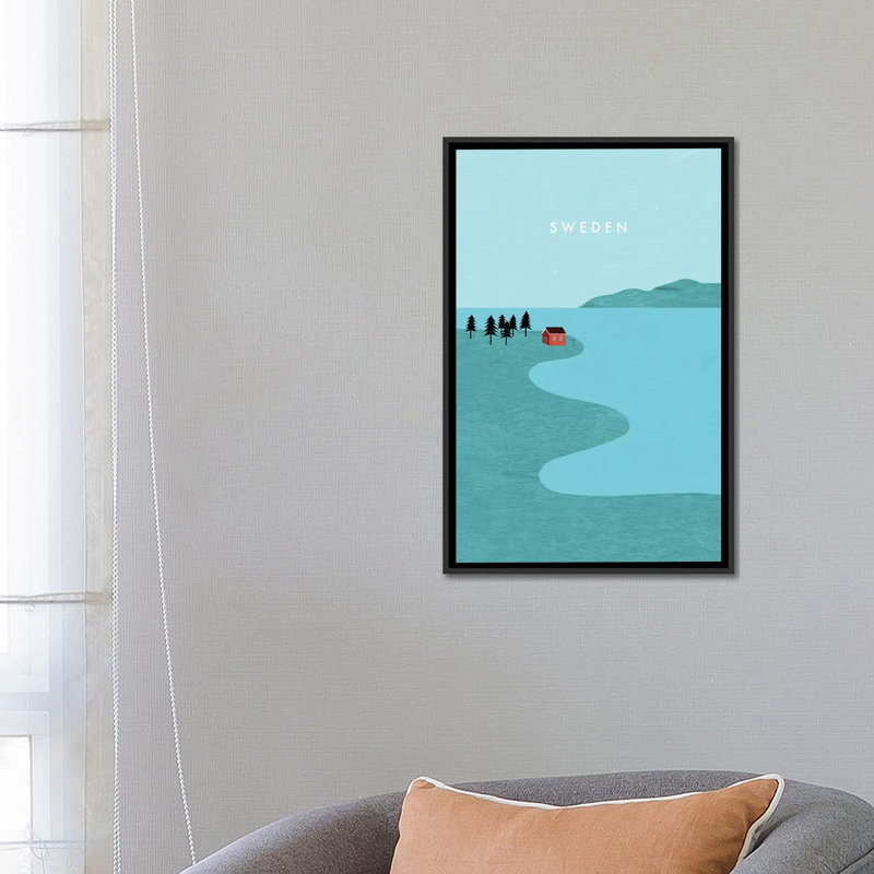 " Sweden " by Katinka Reinke, 26" H x 18" W x 1.5" D, Black Framed Canvas, No Mat
