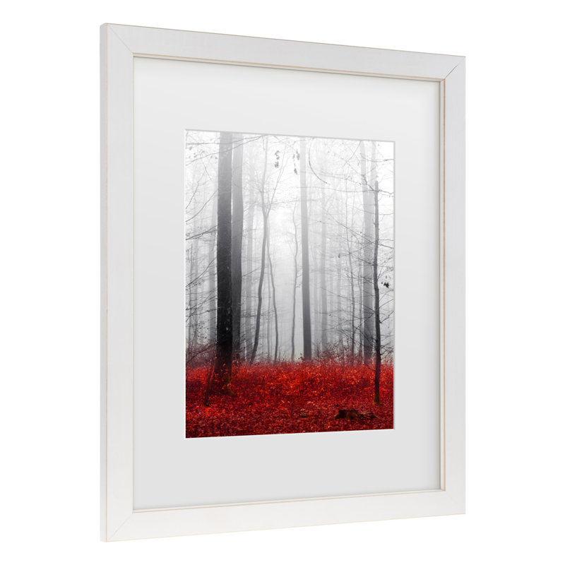 «Petit tapis rouge» par Philippe Sainte-Laudy, Blanc, H 16 po x l 13 po x P 0,75 po