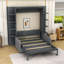 Grand lit escamotable en bois avec canapé pliable et rangement-1623976504