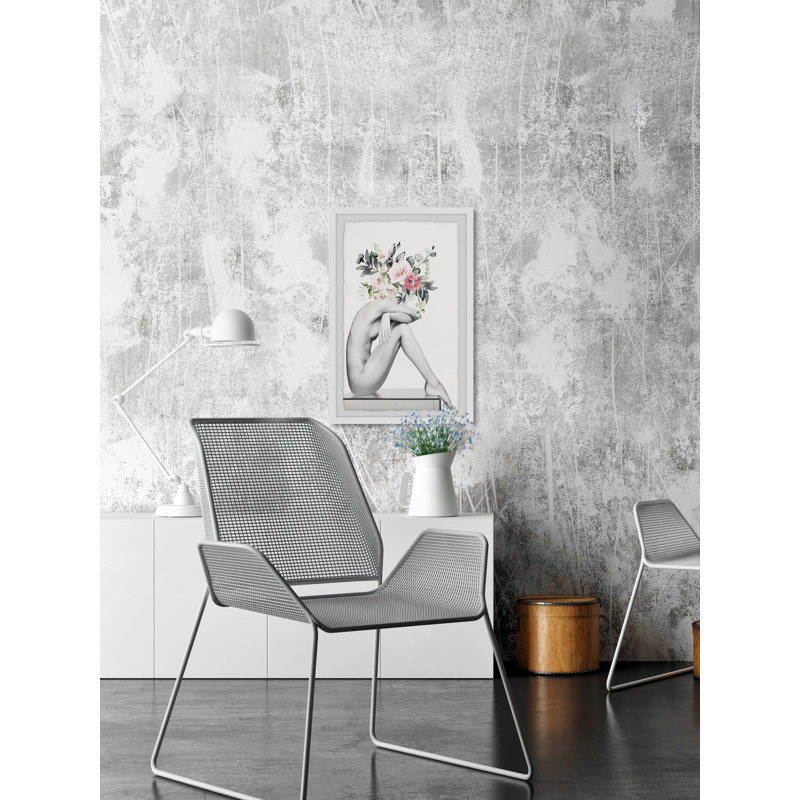 Couronne florale par Marmont Hill - peinture encadrée, H 12 po x l 8 po x P 1,5 po