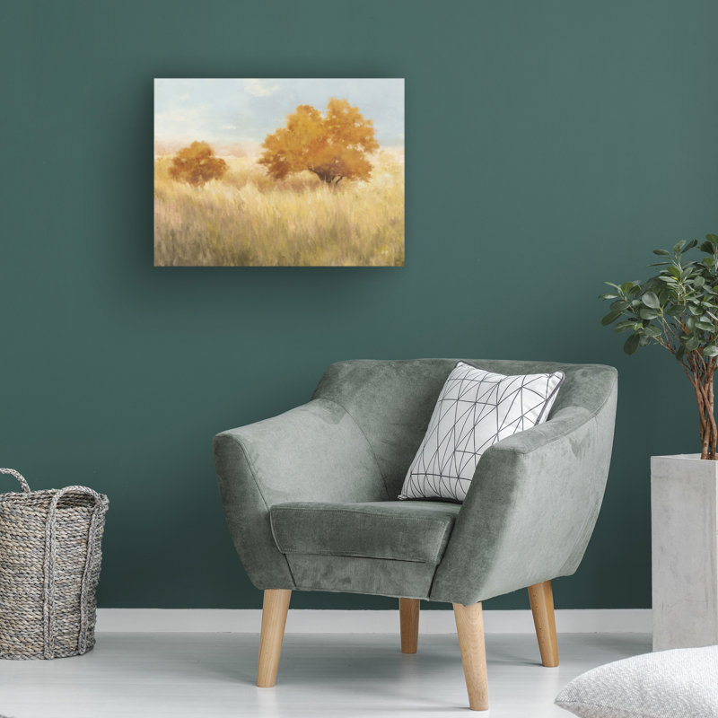 Art mural sur toile tendue - "Meadowland v2" de Julia Purinton pour décoration de salon, de chambre à coucher ou de bureau - 24 x 32
