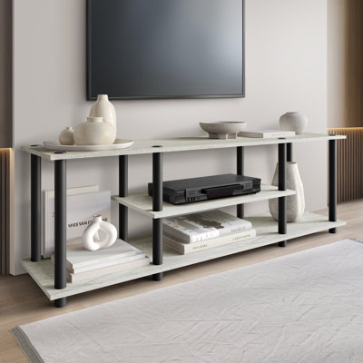 Easy Twist Assembly 3-Tier TV Stand In Light Grey