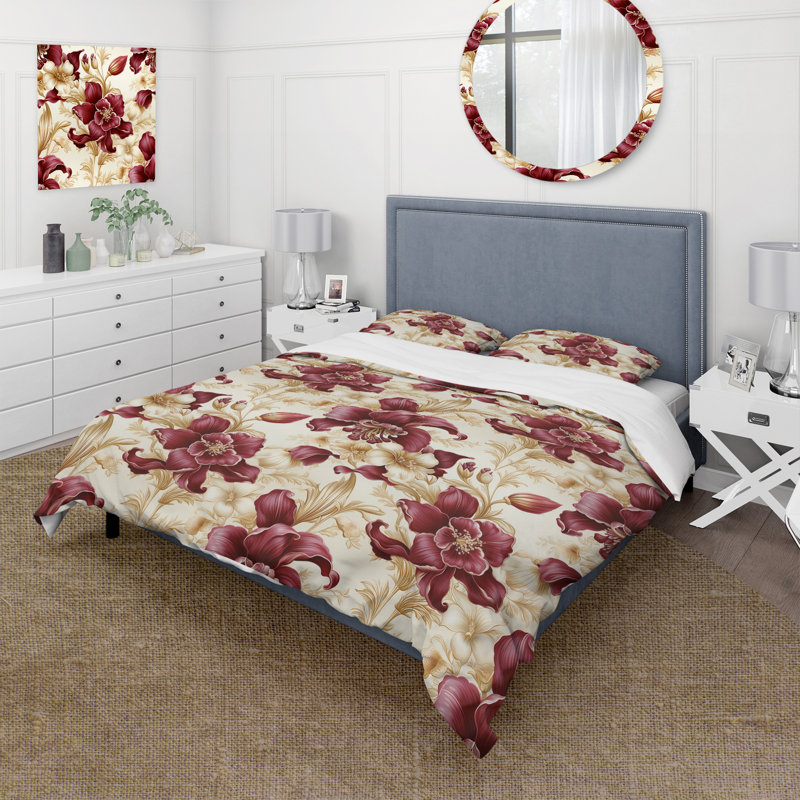 Ensemble de housse de couette Carlose, Housse de couette simple + 1 taie décorative stan