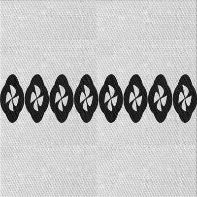 Tapis gris/crème tissé à la machine