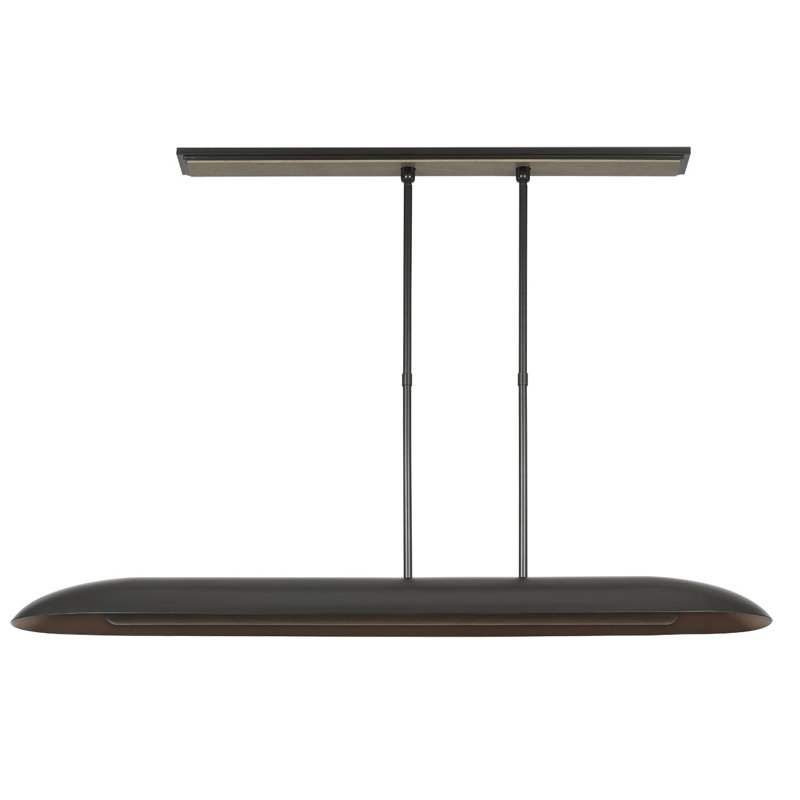 Anne-Marie Barton Remi 60" Linear Pendant, Matte Carbon and Warm Walnut