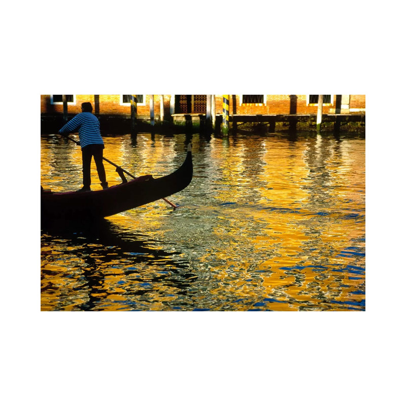 Golden Venezia, Venice, Italy by Jim Nilsen - Wrapped Canvas Gallery-Wrapped Canvas Giclée, 20.32 cm H x 30.48 cm W