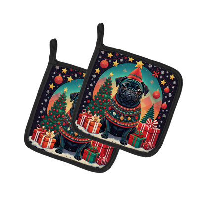 Paire de porte-casseroles noir carlin