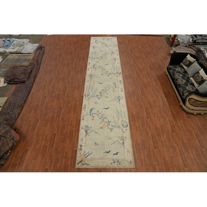 Tapis de couloir traditionnel 5 x 24 avec motifs botaniques classiques