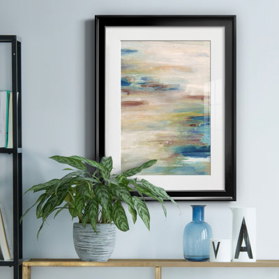 «Meandering Coast» par Susan Jill - reproduction d'art sur papier encadrée