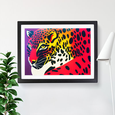 Spirited Leopard Abstract - Framed Print