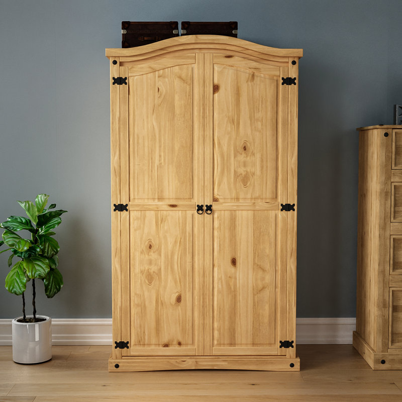 Harold 2 Door Solid Wood Wardrobe