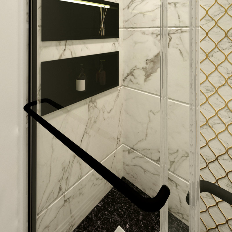 Portes de douche, Noir mat