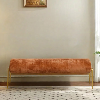 Banc en métal à rembourrage doux
