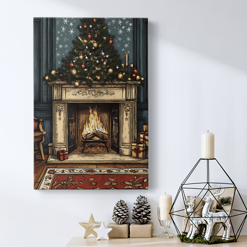 Art des Fêtes de Noël - Toile tendue avec châssis dxvii, H 18 po x l 12 po