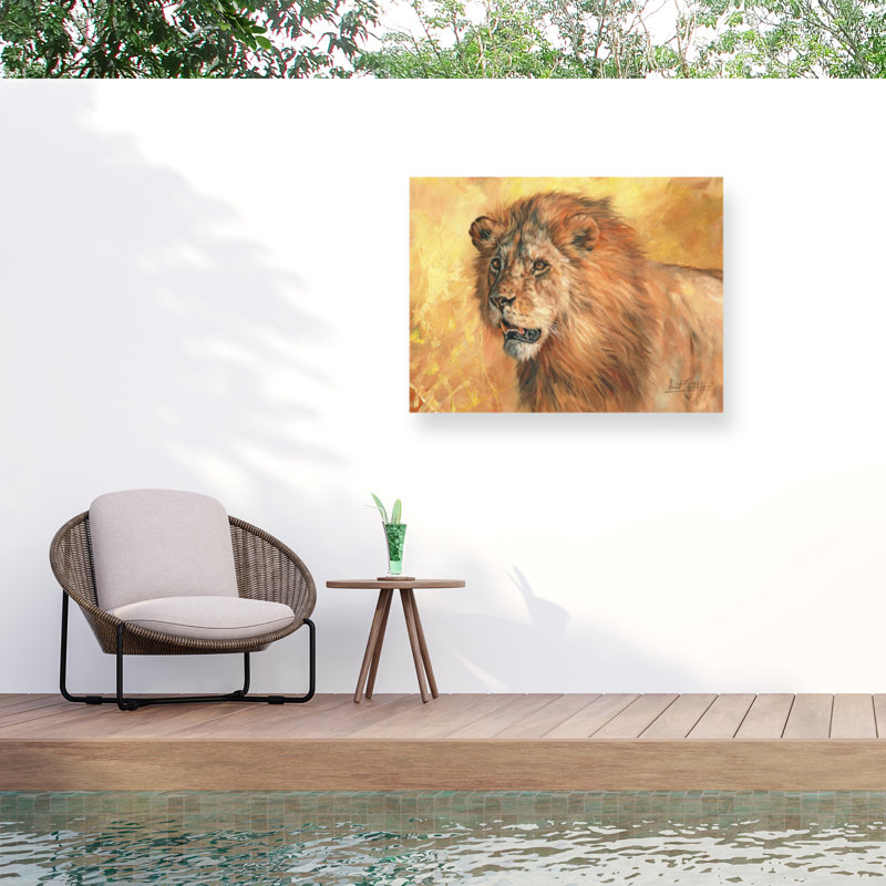 Toile d'extérieur à crinière de lion David, H 14 po x l 19 po