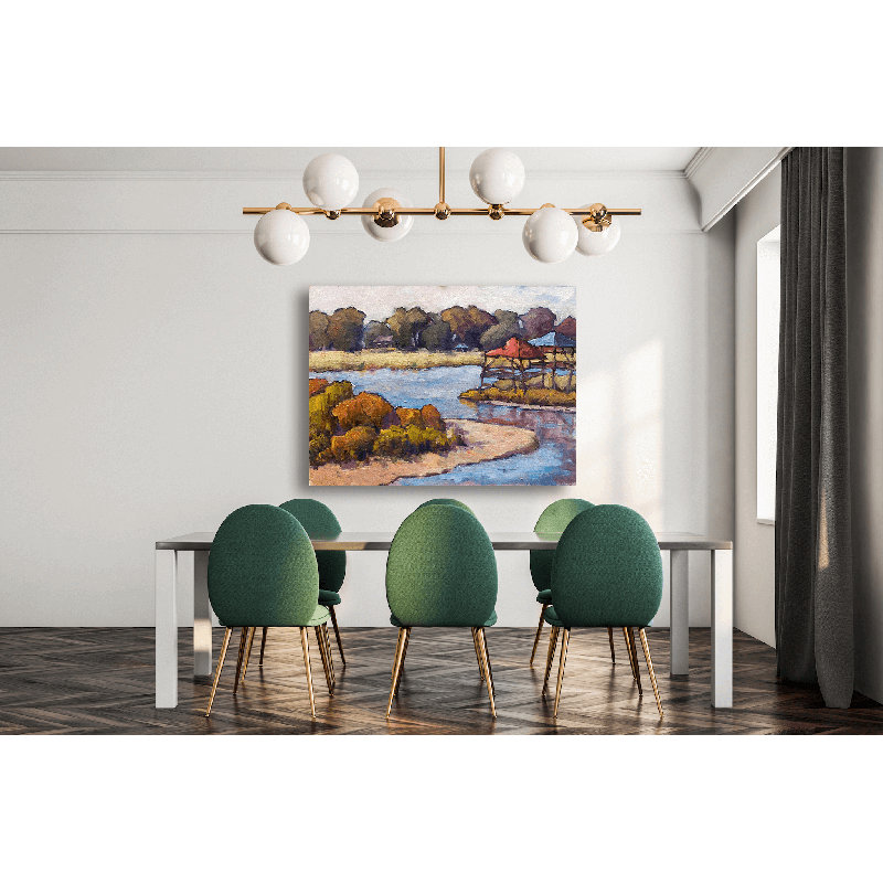 Funky Marsh - Artist Enhanced Canvas Print, 36" H x 48" W x 2" D, Unframed