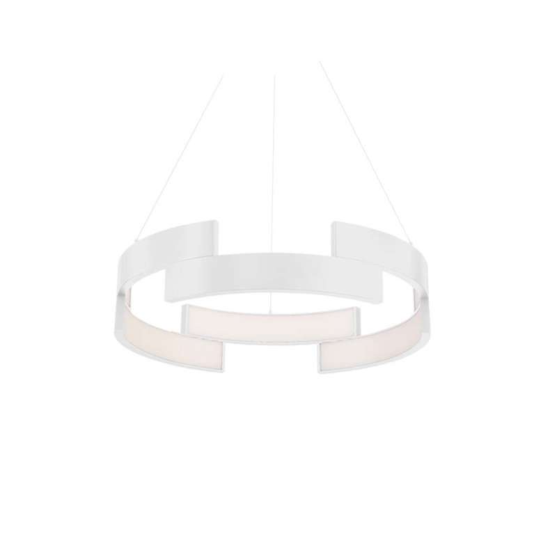 Frampton 1 - Light LED Pendant, Chrome, 27 Inches
