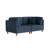 Seemab 2 - Piece Upholstered Navy Corduroy Modular Sectional with Pillow Back and Solid Wood Legs-437311029